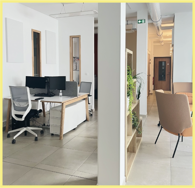 Bureaux nomades en open space